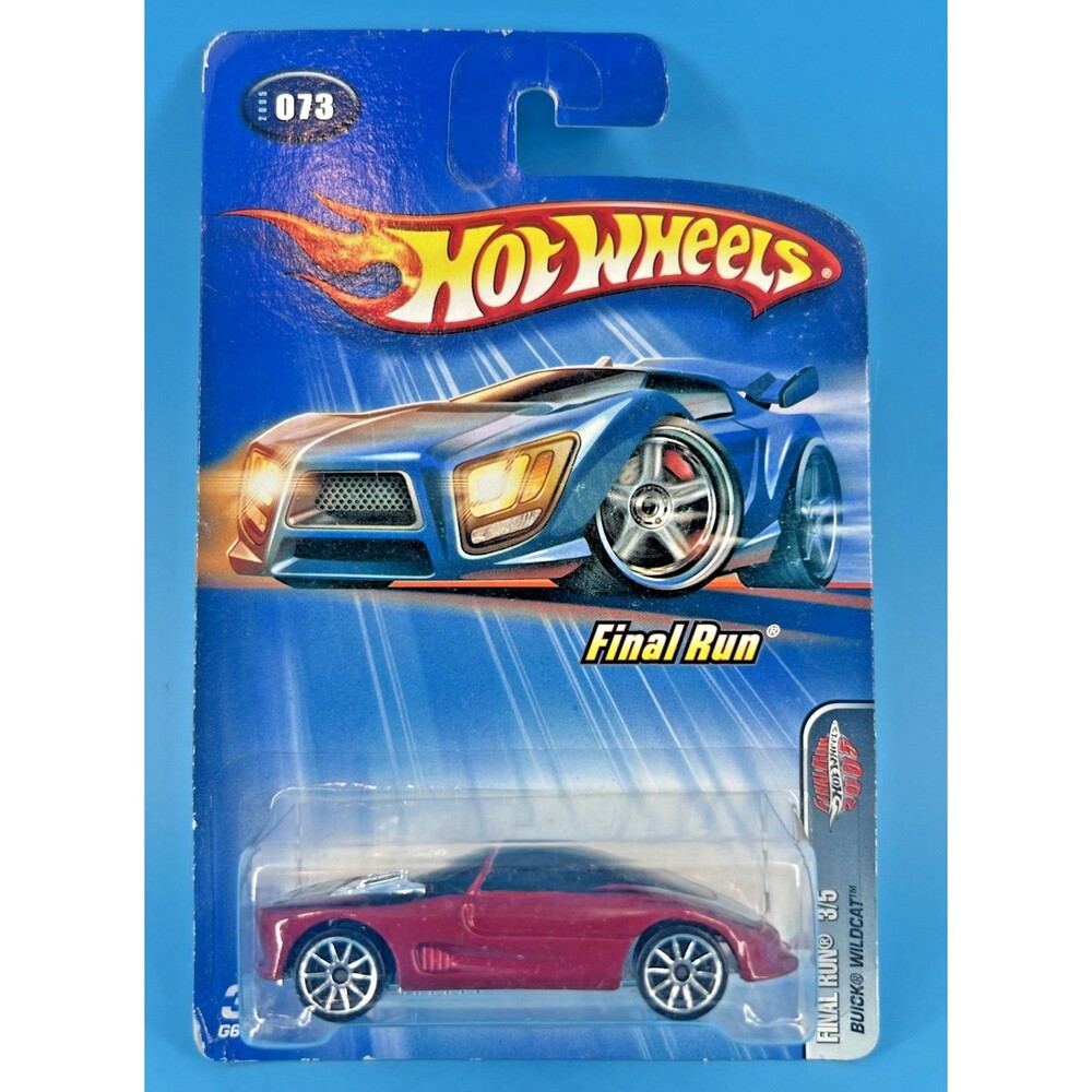 2005 HOT WHEELS FINAL RUN #73 3/5 BUICK WILDCAT RED W/CHROME 10 SPOKE WHEELS